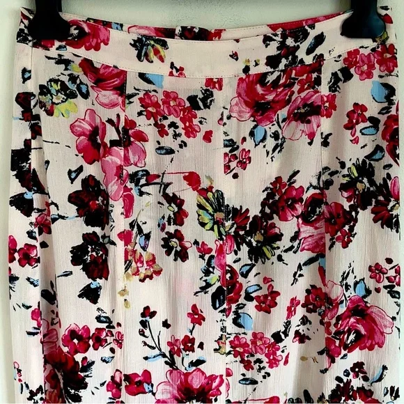 En Creme Urban Rose Floral Button Front Maxi Skirt Size M EUC - Picture 12 of 12
